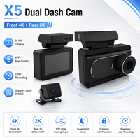 Caméra de tableau de bord double FYDZ X5 4K Plus 2K Ultra HD avant et arrière avec écran IPS 3,0 pouces et enregistrement en boucle pour voiture