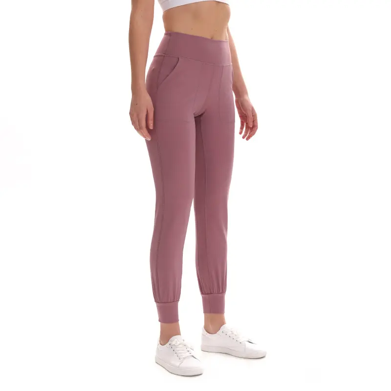 Custom Logo Hoge Waisted Push Up Spandex Grote Roze Vrouwen Yoga Zakken Broek Fitness Kleding//