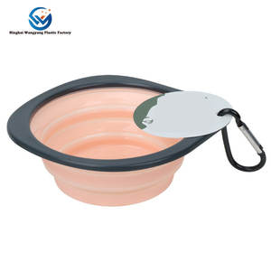 Piring air pemberi makan perjalanan pola padat portabel, mangkuk bergaya ramah lingkungan untuk anjing dan kucing - Product Image 1