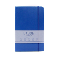 LABON – papeterie personnalisée A5, Journal uni, similicuir, papier rigide