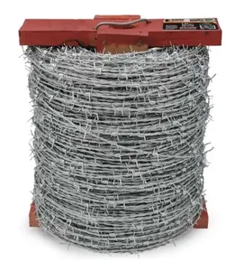 Factory Price double twist coiled Galvanized Barbed Wire for highway/fence/raise an animal