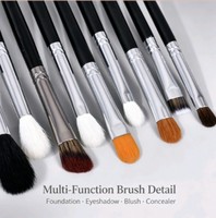Coffret de 16 pinceaux de maquillage de luxe DuilyQueen, manche en bois durable, poils synthétiques doux, pour le visage et les yeux, cadeau de Noël