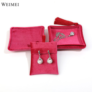 Custom Velvet Set Box Jewelry Box Necklace <b>Ring</b> <b>Couple</b> <b>Ring</b> Luxury Tassel Jewelry Packaging Large Earring Box - Product Image 5