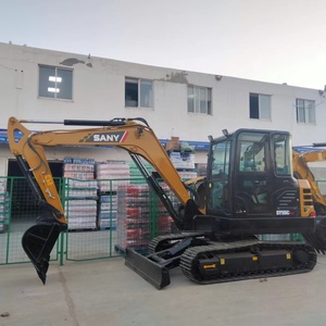 Nueva excavadora miniexcavadora de orugas SANY SY55U SY55C de 5.5 toneladas con garra hidráulica y acoplador rápido - Modelo de alta demanda - Product Image 5