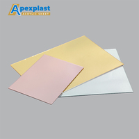 Feuille acrylique miroir rose doré 1,22*2,44m 2mm/12mm, écologique, avec support de découpe, impression UV simple/double face