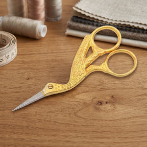 Ciseaux de broderie en forme de cigogne avec outil de beauté à pointe droite en acier inoxydable à pointe pointue - Product Image 3