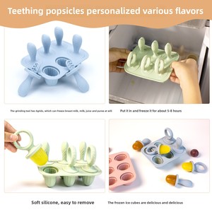 2025 Hot Bán xách tay New Silicone bé <span class=keywords><strong>Ice</strong></span> <span class=keywords><strong>Cream</strong></span> Popsicle khuôn đông lạnh Popsicle, bánh khuôn với Stick DIY - Product Image 6