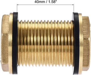 Adaptador de unión de doble extremo con rosca macho G1 y juntas de <span class=keywords><strong>sellado</strong></span> de silicona a juego para mangueras de tanques de agua - Product Image 3