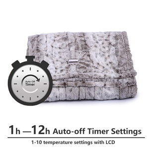 Electric Heating Blanket Portable Temperature Control Knitted Soft Rabbit Fur <strong>Throw</strong> for Winter and <strong>Autumn</strong> - Product Image 3