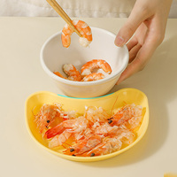 Plat à os double couche en forme de lingot, en plastique PP réutilisable, pour fruits et collations, idéal pour la maison