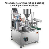 Machine de remplissage et de scellage rotative personnalisable pour gobelets liquides, prix usine, pour gobelets ronds et carrés, machine d'emballage pour desserts et puddings
