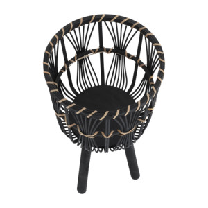 Pot de fleurs en bambou sur support, tissage naturel, pots décoratifs pour plantes d'intérieur, décoration intérieure - Product Image 4
