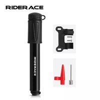 RIDERACE Tragbare Mini-Fahrradpumpe für Schrader- und Presta-Ventile, MTB- und Rennrad-Reifenpumpe, Handluftpumpe mit Nadel und Schlauch für Radfahren