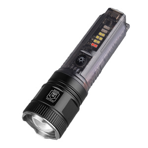 Lampe torche LED Xinsite haute puissance avec zoom, 15W, rechargeable par USB et solaire, portable, pour extérieur - Product Image 1