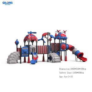 Bán Hot Máy Bay Chủ Đề Trẻ Em Nhựa Sân Chơi Ngoài Trời Thiết Bị Với Slide Lớn - Product Image 5