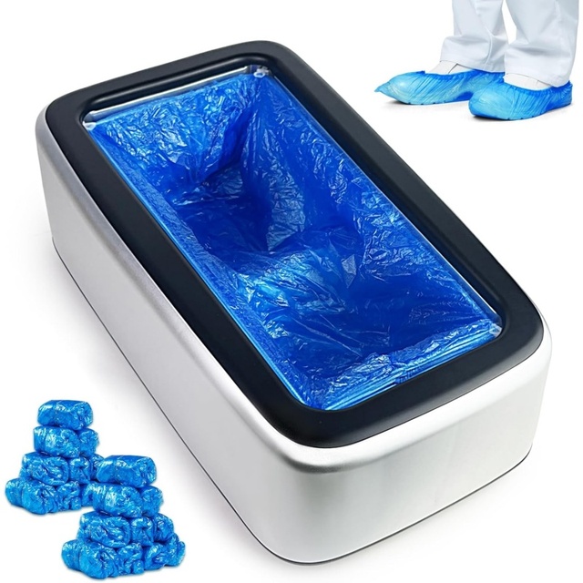 Automatic Shoe Cover Dispenser with Disposable PE Shoe Covers for Indoor Use
