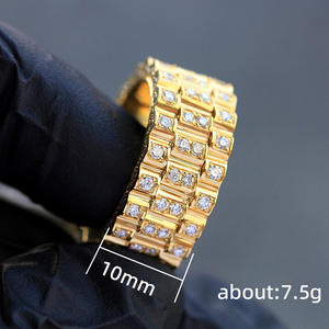 Q027 Luxury Yellow Gold <b>Diamond</b> <b>Bracelet</b> Round Brilliant Cut Natural G Color Unisex Everyday Wear - Product Image 2