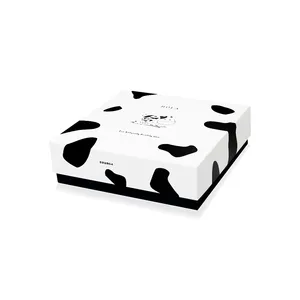 Caja de regalo de color lechoso con logotipo personalizado, embalaje de perfume de lujo, 24 juegos de maquillaje vacíos, caja de cosméticos