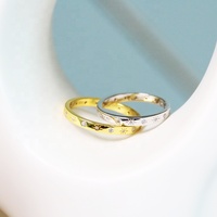 Bague Classique pour Homme en Argent Sterling 925 avec Sertissage Clos, Plaqué Or 14K et Vermeil Rhodié, Ornée de Zircon
