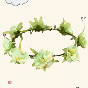 Accessoires de <span class=keywords><strong>cheveux</strong></span> de mariage inspirés de la nature, style bohème, <span class=keywords><strong>pour</strong></span> séances photo en vacances à la plage, bandeaux, <span class=keywords><strong>couronne</strong></span> de <span class=keywords><strong>fleurs</strong></span> bohème, coiffe de mariée - Product Image 3