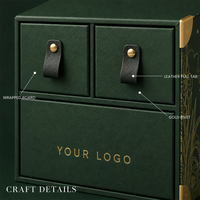 Boîte cadeau multi-niveaux de style armoire avec compartiment de rangement