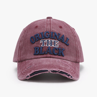Gorra de Béisbol Retro con Logotipo en Letras Inglesas en Relieve 3D, Textura Lavada y Transpirable