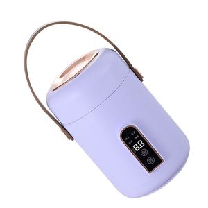 Mini-cuiseur à riz portable multifonctionnel à chauffage efficace et isolé, pour soupes, bouillies et ragoûts, idéal pour la maison, le bureau et les dortoirs, vert - Product Image 1