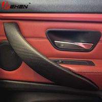 7 buah karbon basah kering asli untuk BMW 3 4 Series F30 F31 F34 F36 F80 F82 penutup dekorasi bagian Interior serat karbon asli