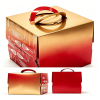 Boîte cadeau pliante en carton pour les fêtes, boîte à pâtisserie, emballage alimentaire personnalisé avec logo UV, boîte à dessert en papier de qualité alimentaire, écologique et recyclable