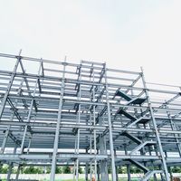 Bâtiments de bureaux modernes à structure métallique multi-étages, très demandés, service de soudage, certifiés CE, couleur personnalisable, usages multiples