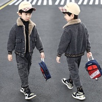 Nouveaux Vêtements de Mode pour Enfants Garçons, Ensembles en Velours et Jean, Tenues d'Hiver de Qualité Supérieure
