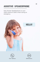 Étanche SOS Panic Button GPS GSM 4G LTE Network Sim Card Tracker Global Tracking Device for Kids