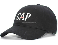 Casquette de sport de baseball de qualité supérieure, non structurée, avec étiquette tissée et fermeture auto-agrippante