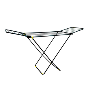 Single Tier Gull Wing Clothes Drying Rack Folding Metal Towel Rack Floor Standing Laundry Rack for Indoor Outdoor - Product Image 1