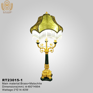 Phòng ngủ đèn cạnh giường ngủ cho khách sạn cổ điển Malachite bảng đèn chạm khắc mạ vàng đồng Châu Âu thanh lịch led Bronze AC 90 Tiffany 80 - Product Image 3