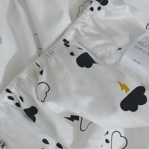 Lenzuolo con Angoli per Culla <span class=keywords><strong>Neonato</strong></span>, Biancheria da Letto per Bambini, Copriletto in Puro Cotone, Lenzuolo per Bambini Piccoli con Motivo a Nuvole e Raso - Product Image 3