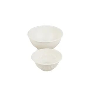 Food Grade Disposable 700 ml 27 oz Round Rice Bowl Biodegradable Cornstarch Frozen Yogurt Bowl Tableware