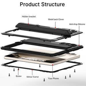 Étui de téléphone antichoc en métal étanche OEM d'usine avec emplacement pour stylet pour Samsung Galaxy Z Fold 7/6/5/4 – Poignée de protection pour téléphone - Product Image 4