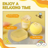 Zitronenduft Exquisites Spa-Badegeschenkset Duftkerze Duschgel-Set Valentinstag Muttertag Damen Entspannungs-Kit für Zuhause