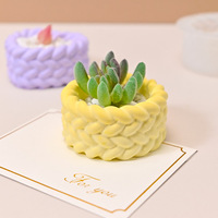 Moule en silicone en forme torsadée pour bougeoirs DIY, pots de fleurs et boîtes de rangement