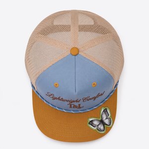 Gorra de malla de 5 paneles con logo bordado T&L, 100% algodón, ajustable, estilo urbano, gorra común para campamento, gorras - Product Image 5