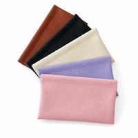 Pochette en cuir PU à fermeture automatique avec cadre à ressort, trousse de maquillage sans fermeture éclair, organiseur de maquillage, étui à stylos et lunettes, logo personnalisé, vente en gros