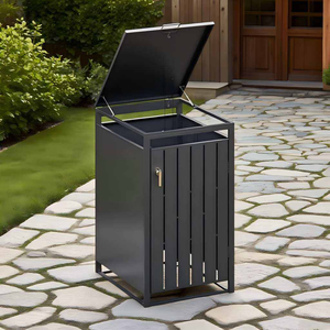 Villa Can Poubelle Extérieure Stockage <span class=keywords><strong>Abri</strong></span> À <span class=keywords><strong>Outils</strong></span> <span class=keywords><strong>De</strong></span> <span class=keywords><strong>Jardin</strong></span> avec Bacs À Roulettes Acier <span class=keywords><strong>Bois</strong></span> Plastique Cadre Métallique <span class=keywords><strong>pour</strong></span> <span class=keywords><strong>Abri</strong></span> - Product Image 3