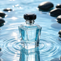 Échantillon Gratuit - Flacon de Parfum de Luxe 50ml en Verre avec Pompe et Bouchon, Boîte Cadeau Personnalisée et Logo pour Cadeau de Mariage