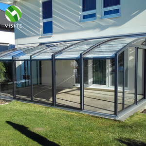 Véranda de toit autoportante en aluminium solide toute l'année Véranda préfabriquée Porche en verre Maison d'hiver Jardin toutes saisons Stores Volets - Product Image 3