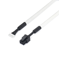 Cable Trenzado Blanco Personalizado de Doble Rama de 5 y 6 Pines SALIPT Termocontraíble UL E209436 para Depuración de Equipos Serie OEM