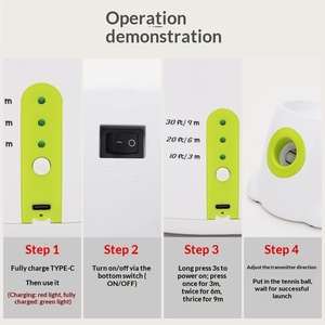 Lanzador Automático de Pelotas Recargable para Perros, Dispensador de Pelotas de Tenis, Juguete para Mascotas <span class=keywords><strong>Border</strong></span> Collies, Ayuda a los Perros a Gastar Energía al Caminar, PP - Product Image 5