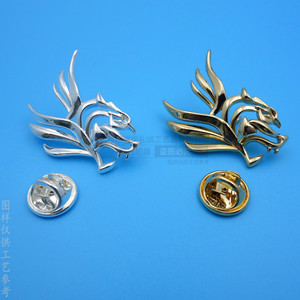 Broche 3D con Cabeza de Leopardo Abstracta, Cobre Puro Electrochapado en Oro y Plata, Accesorio para Traje con Forma de Animal, Corsage, Regalo Unisex - Product Image 1