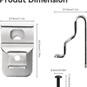 Stainless Steel Slip <b>Hook</b> N268241 For Dewalt N086039 N169778 Home Use 27.9mm 45.5mm 304 201 Iron Material - Product Image 2