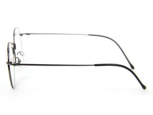 Lunettes de vue unisexes rétro de forme ronde avec branches ultra-fines et logo personnalisé en métal - Product Image 4